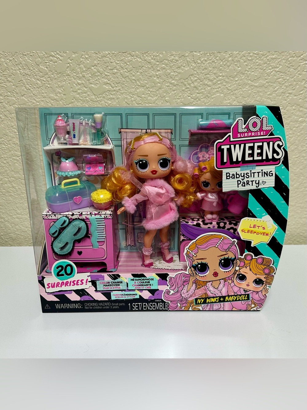 NEW LOL OMG Tweens Doll Babysitting Party Ivy Winks + Babydoll Set w Accessories